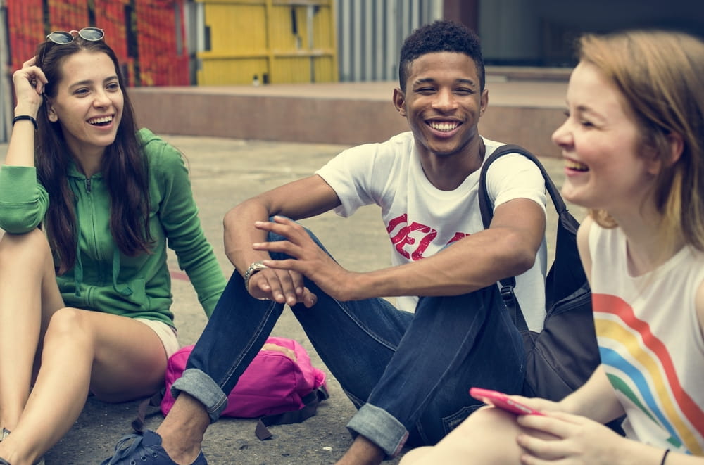 Teens in group therapy session